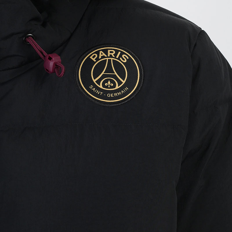 мужская черная куртка Jordan Paris Saint-Germain Down Parka Solid CW3173-010 - цена, описание, фото 4